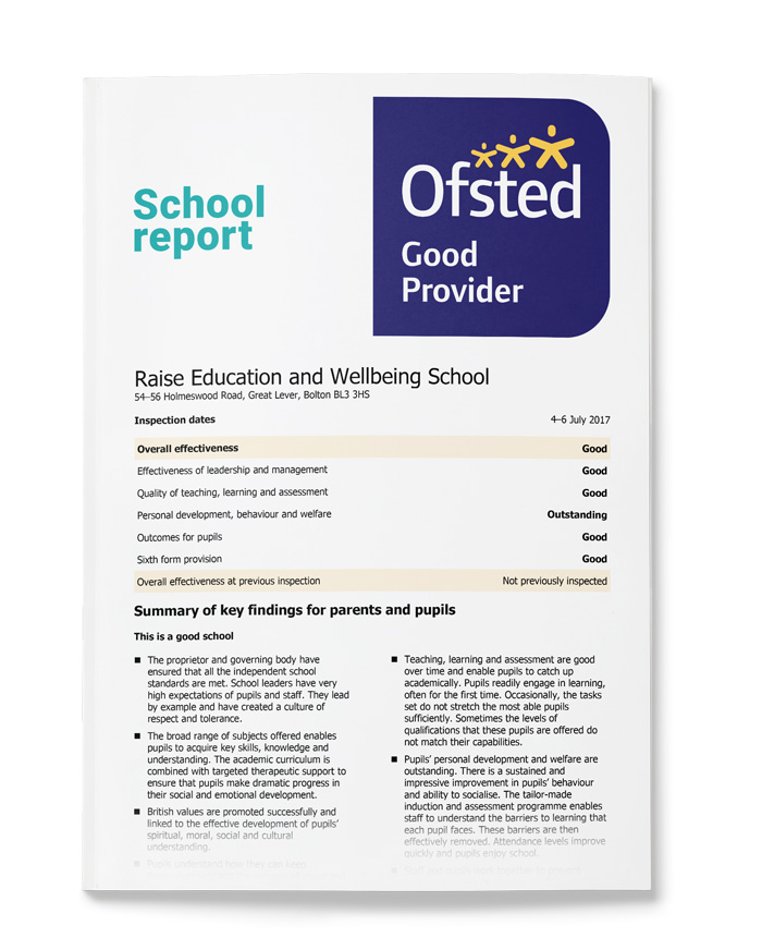 raise-education-wellbeing-school-ofsted-report